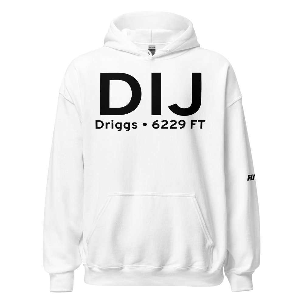 Driggs (KDIJ) Airport Hoodie Sweatshirt 