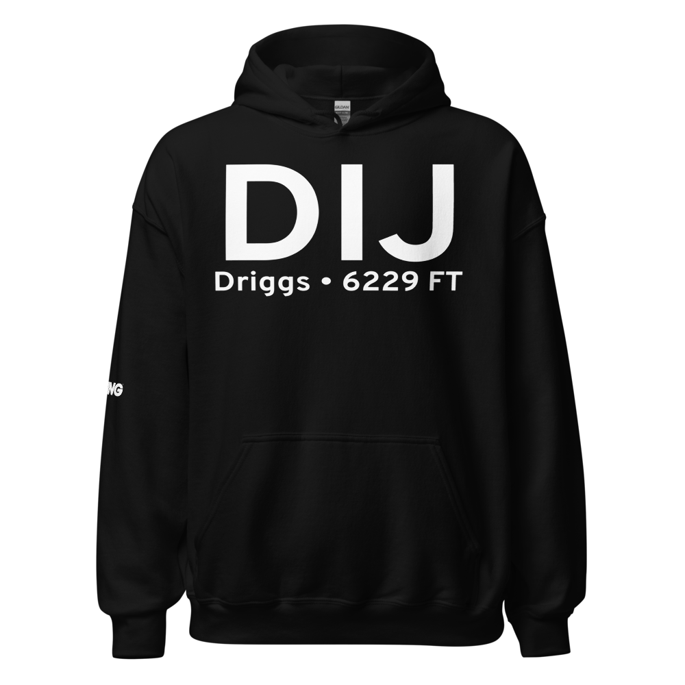 Driggs (KDIJ) Airport Hoodie Sweatshirt 