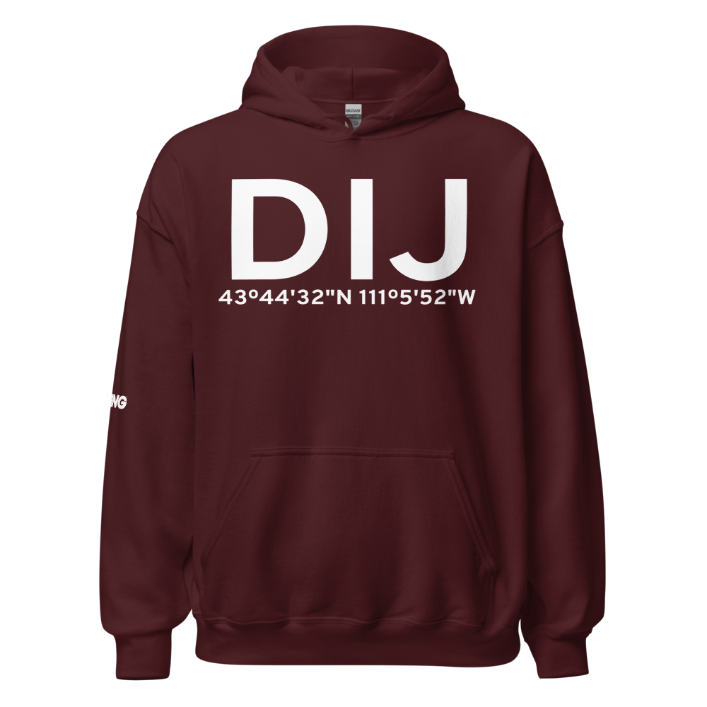 Driggs (KDIJ) Airport Hoodie Sweatshirt 
