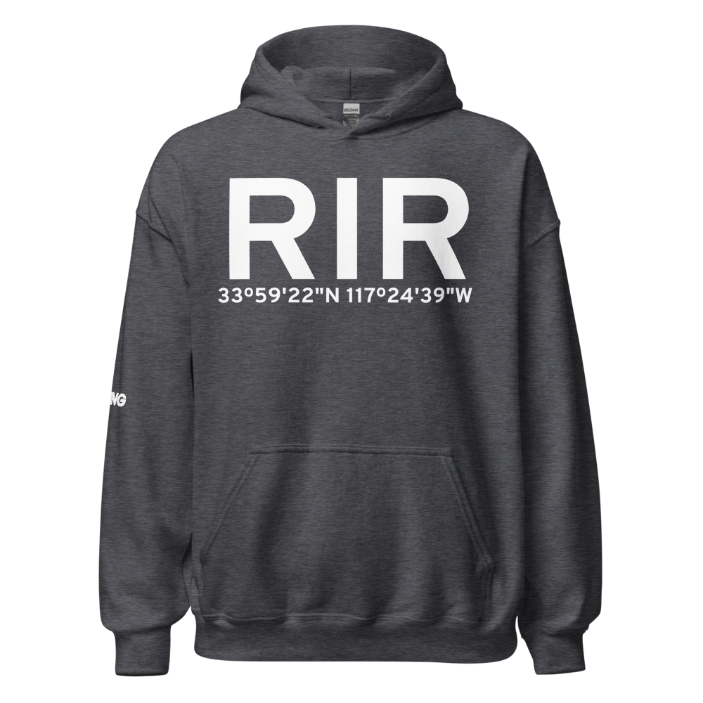 Riverside/Rubidoux/ (KRIR) Airport Hoodie Sweatshirt 