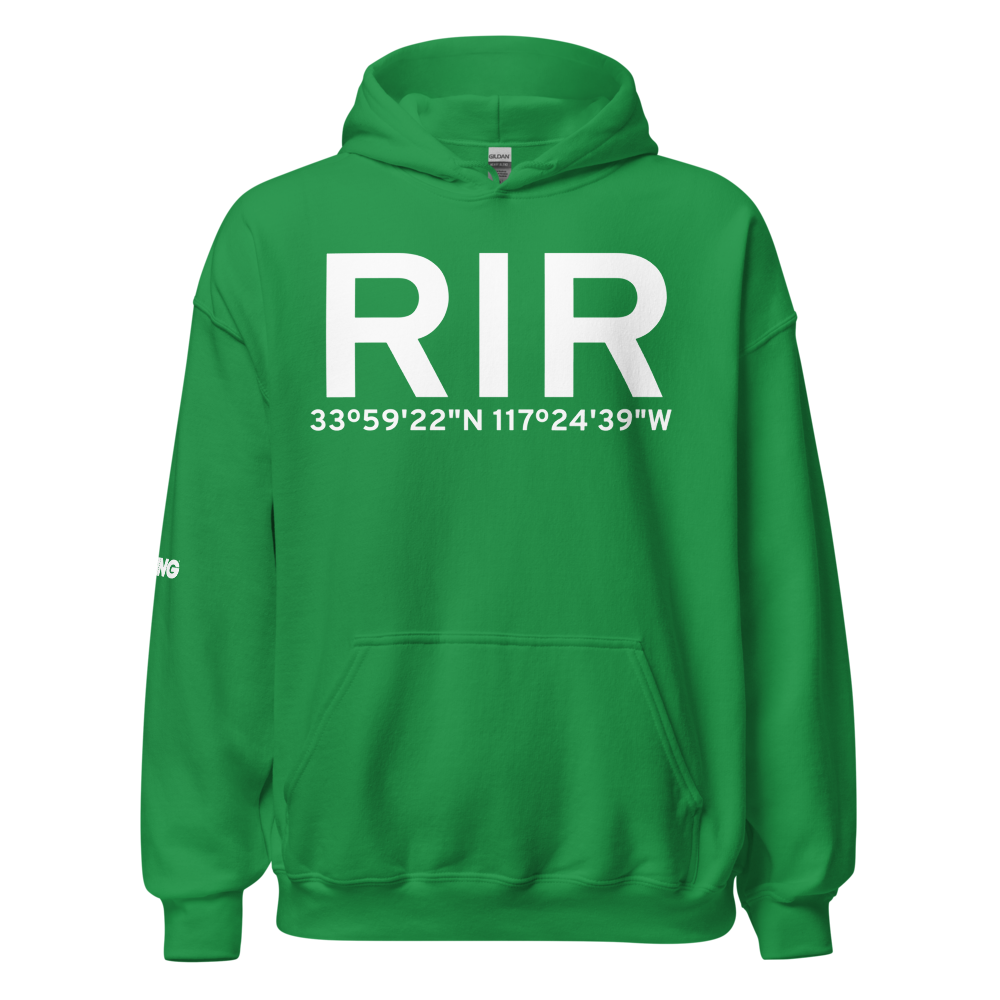 Riverside/Rubidoux/ (KRIR) Airport Hoodie Sweatshirt 