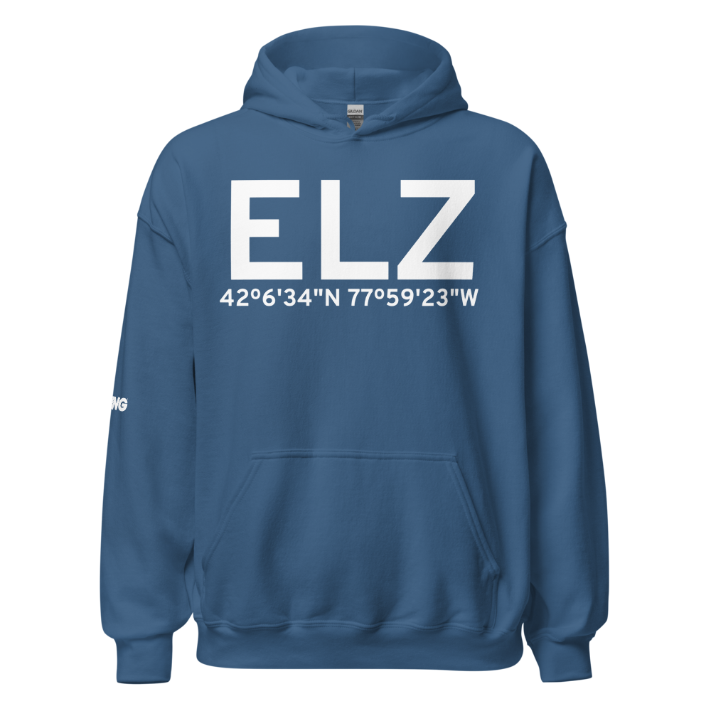 Wellsville (KELZ) Airport Hoodie Sweatshirt 