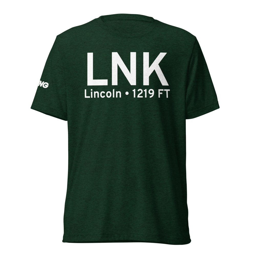 Lincoln (KLNK) Airport Tri-blend T-Shirt 