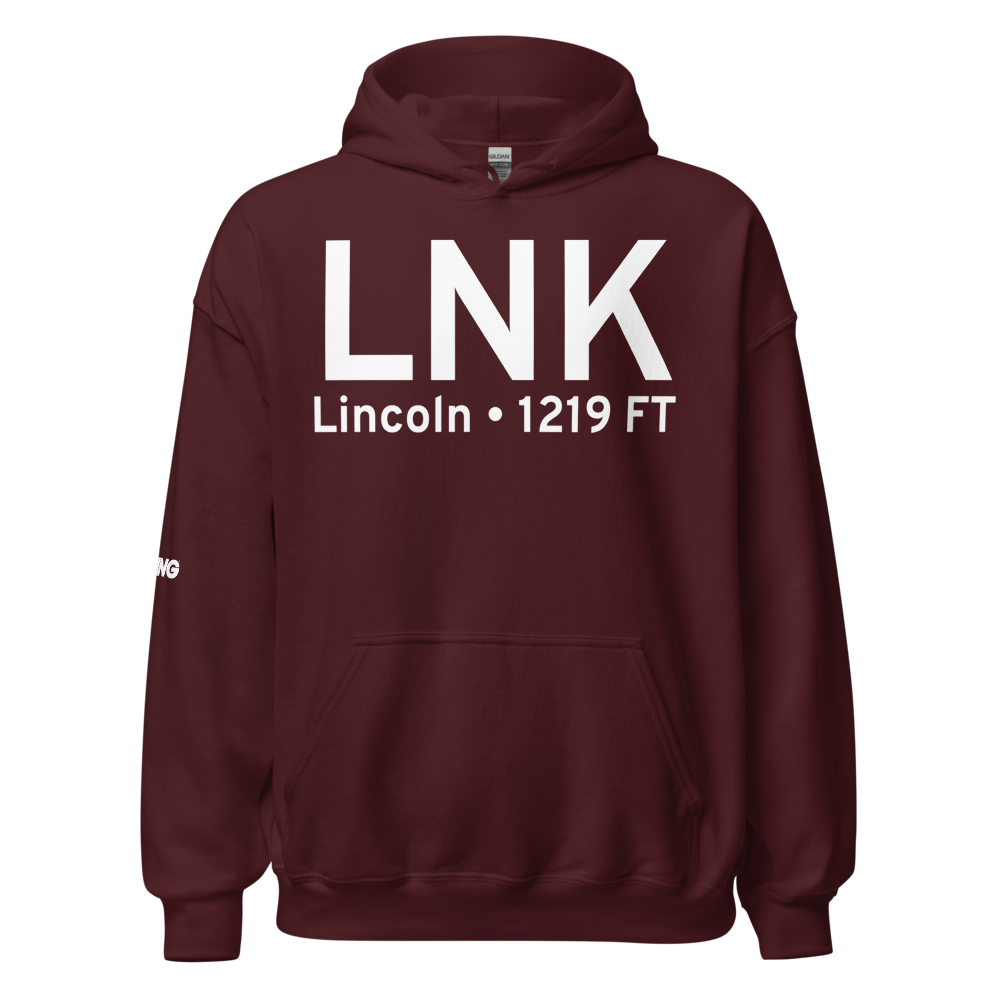 Lincoln (KLNK) Airport Hoodie Sweatshirt 