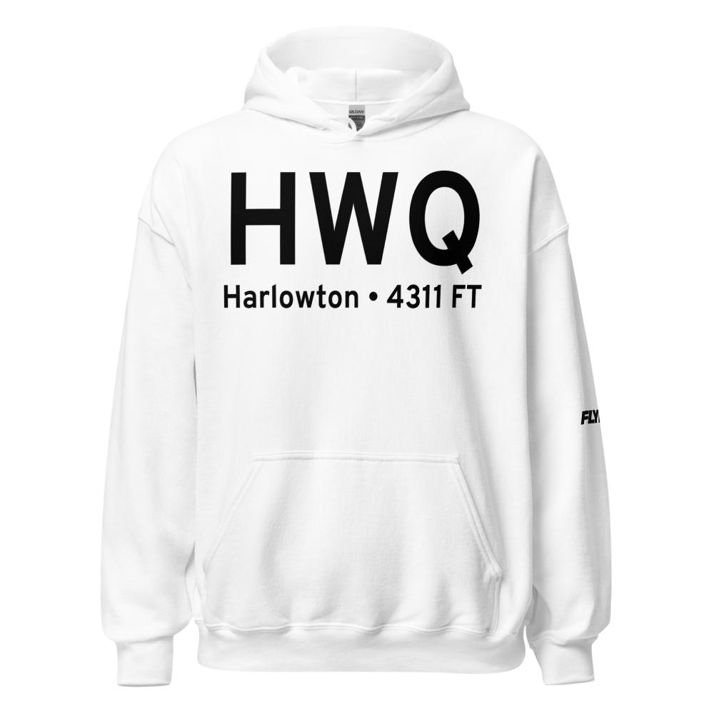 Harlowton (KHWQ) Airport Hoodie Sweatshirt 