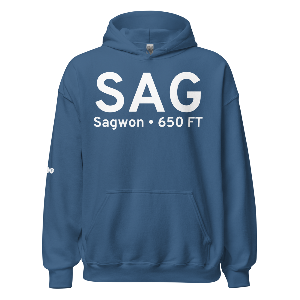 Sagwon (SAG) Airport Hoodie Sweatshirt 
