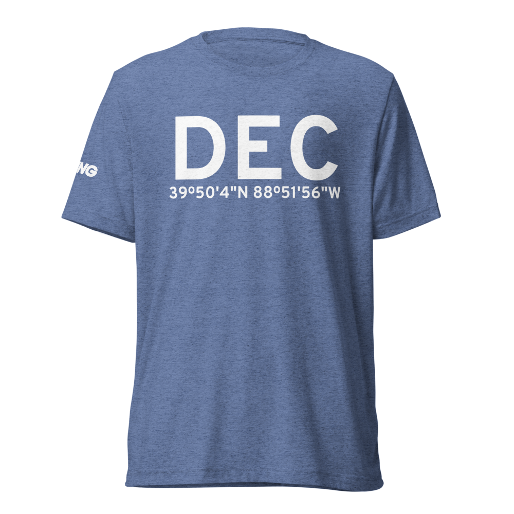 Decatur (KDEC) Airport Tri-blend T-Shirt 