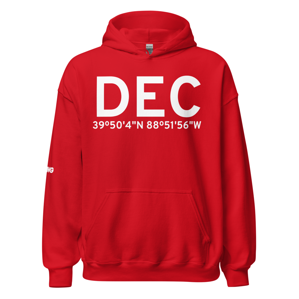 Decatur (KDEC) Airport Hoodie Sweatshirt 