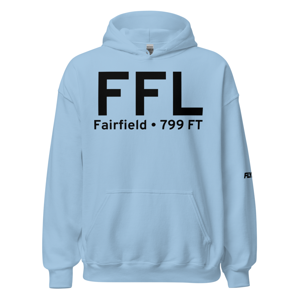 Fairfield (KFFL) Airport Hoodie Sweatshirt 