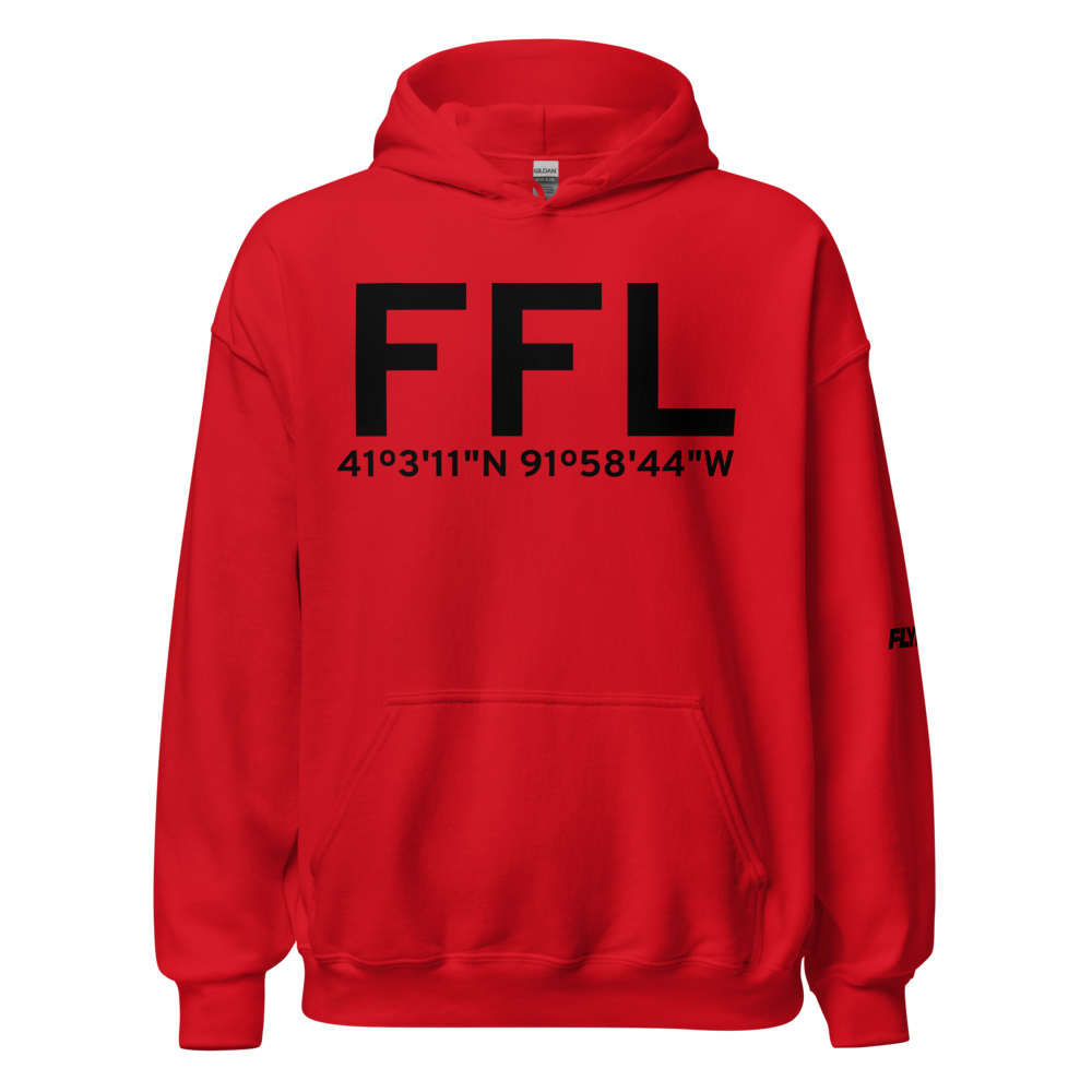 Fairfield (KFFL) Airport Hoodie Sweatshirt 