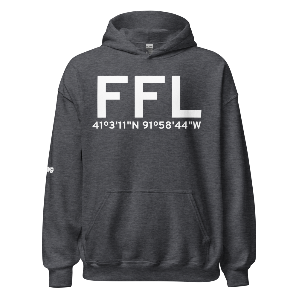 Fairfield (KFFL) Airport Hoodie Sweatshirt 