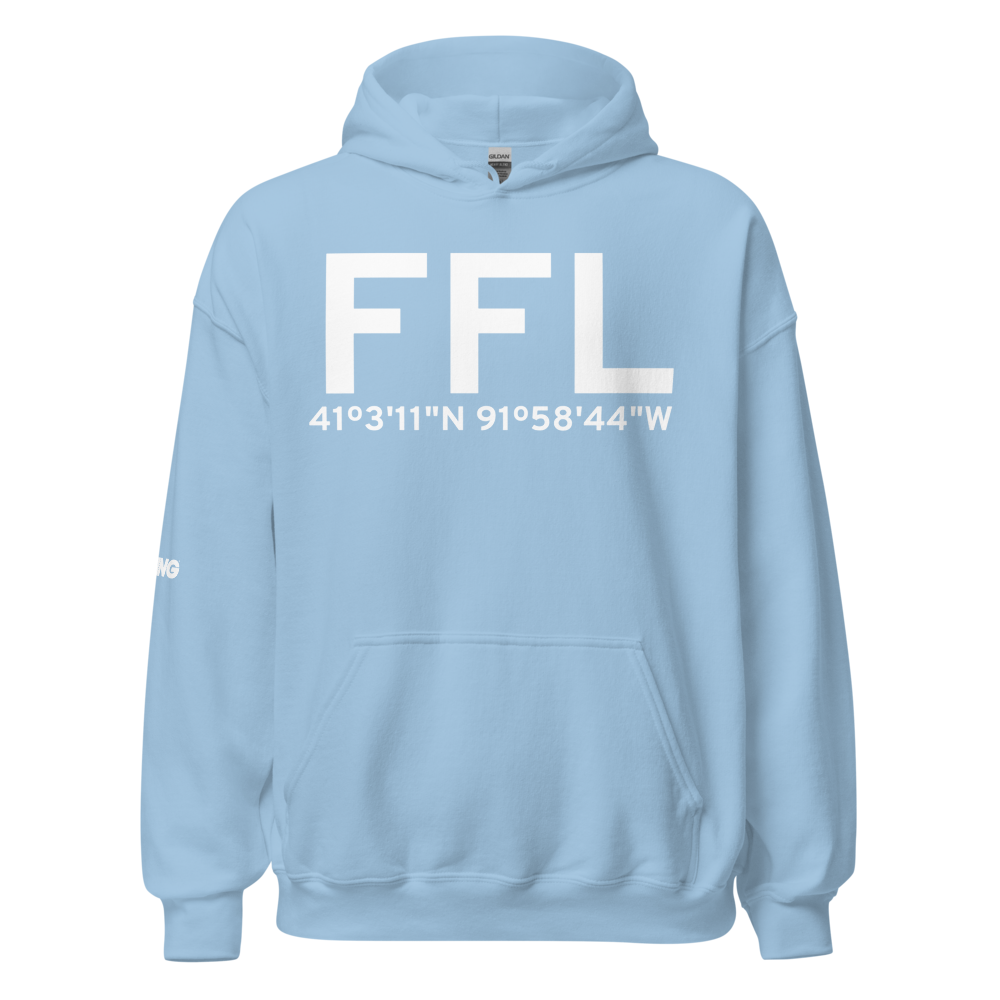 Fairfield (KFFL) Airport Hoodie Sweatshirt 