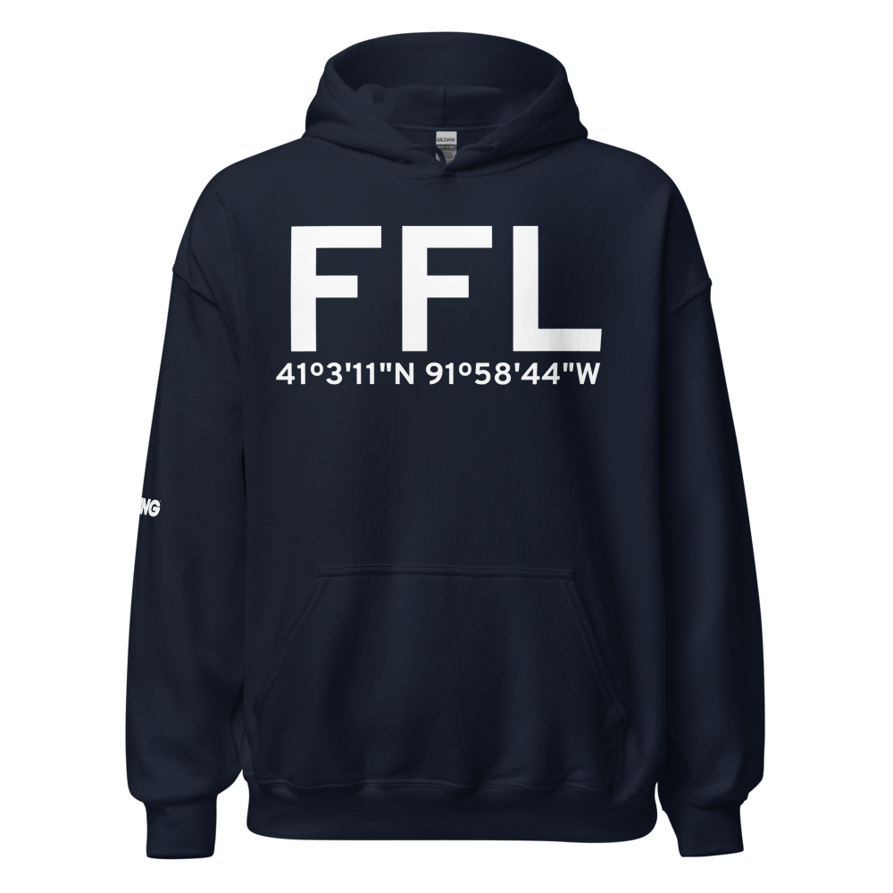 Fairfield (KFFL) Airport Hoodie Sweatshirt 