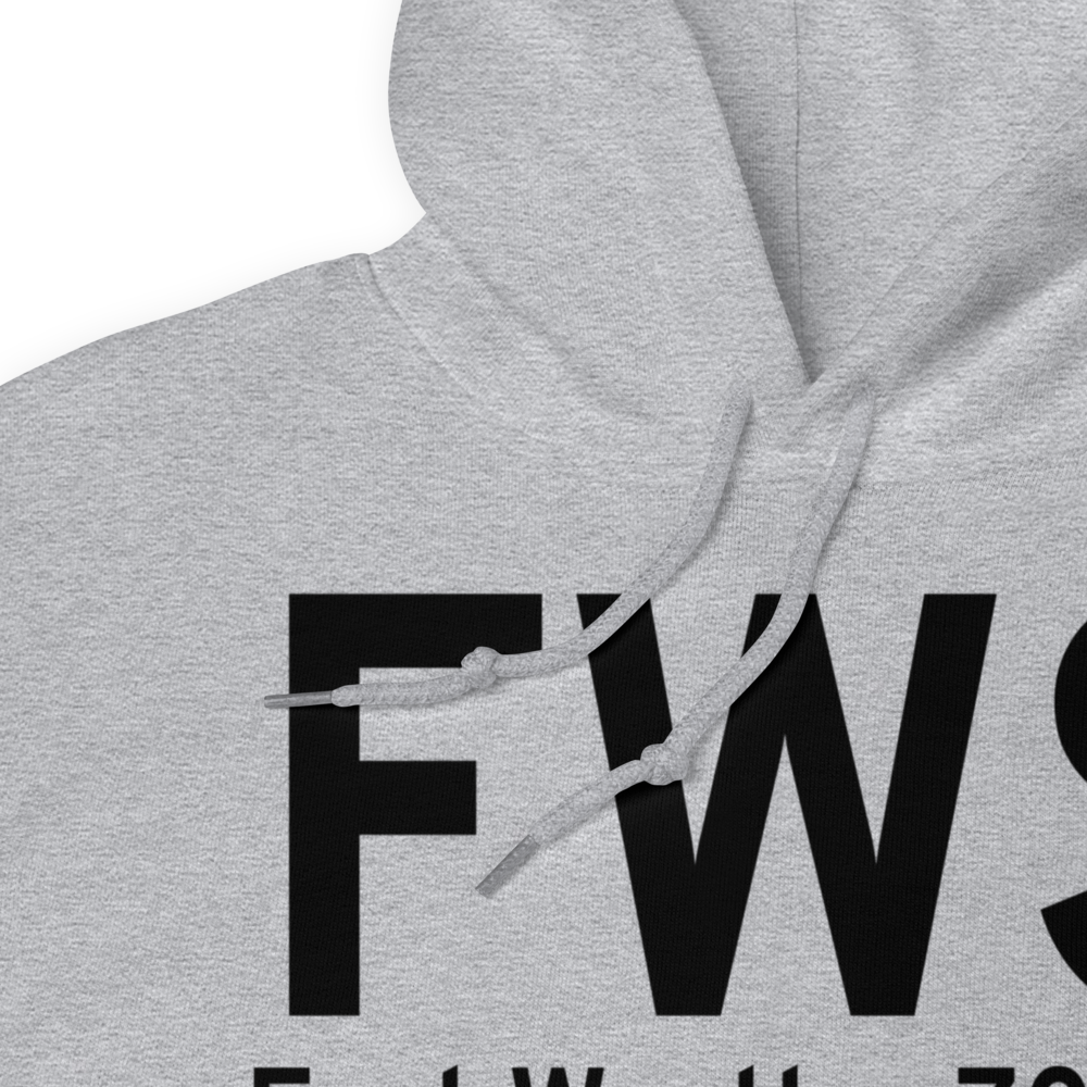 Fort Worth (KFWS) Airport Hoodie Sweatshirt 