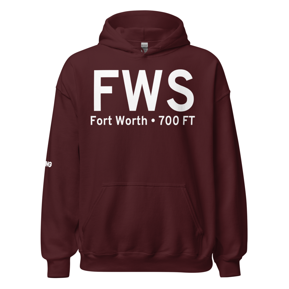 Fort Worth (KFWS) Airport Hoodie Sweatshirt 