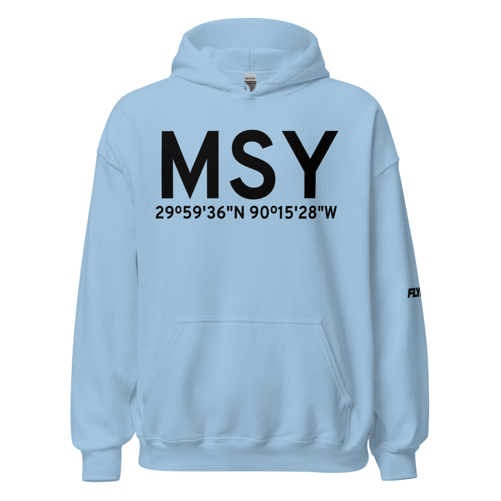 New Orleans (KMSY) Airport Hoodie Sweatshirt 