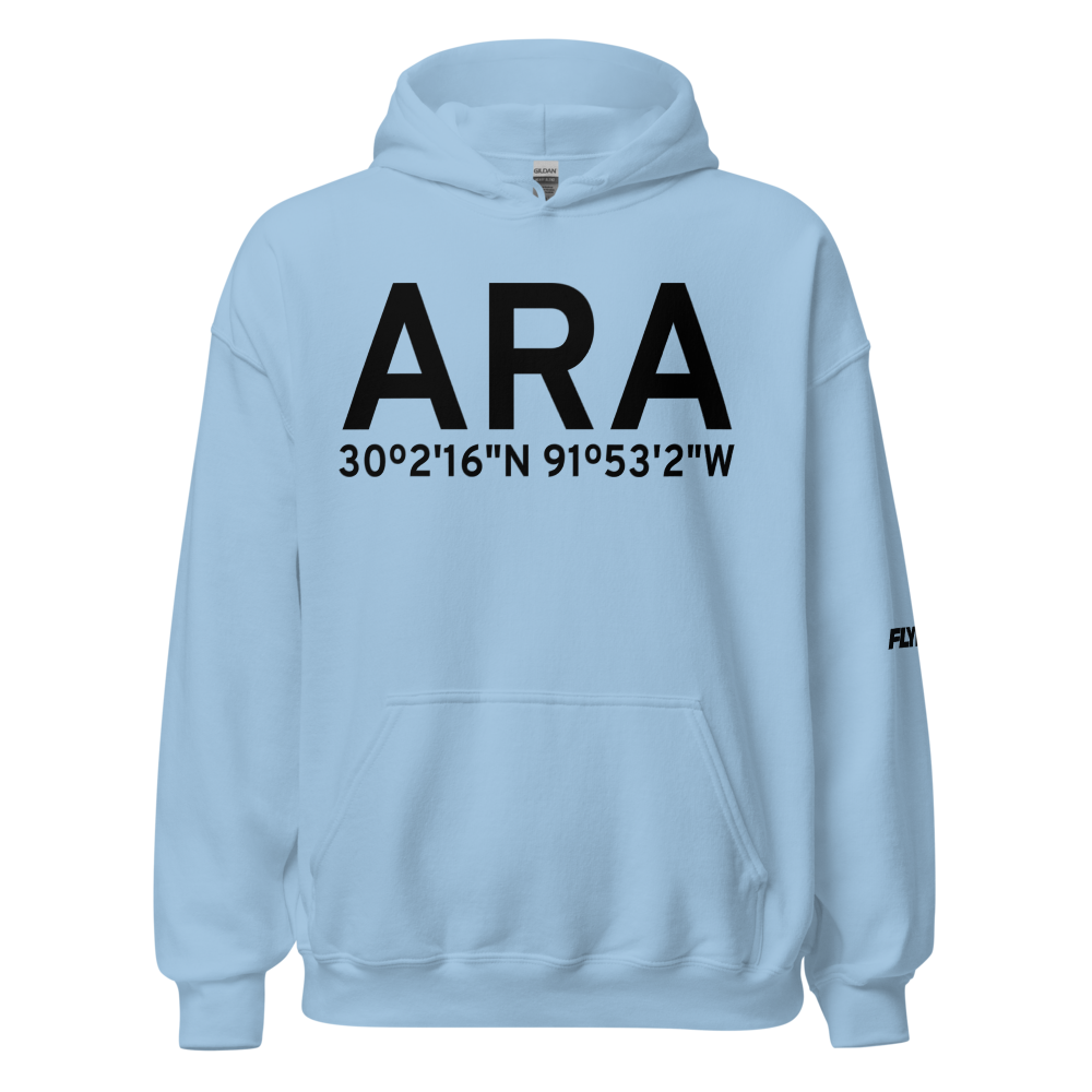 New Iberia (KARA) Airport Hoodie Sweatshirt 