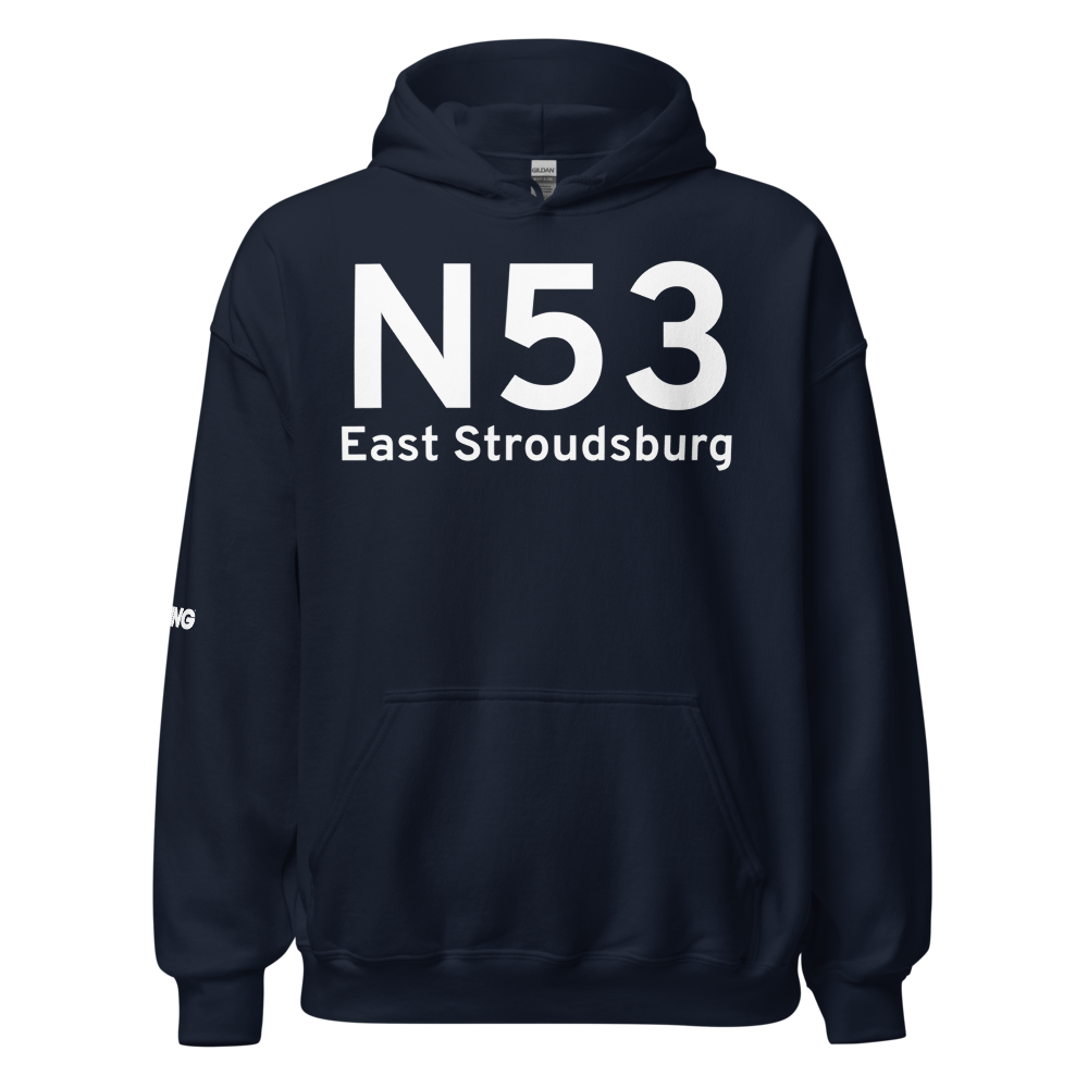 East Stroudsburg (KN53) Airport Hoodie Sweatshirt 