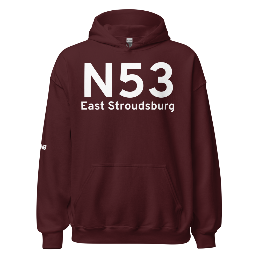 East Stroudsburg (KN53) Airport Hoodie Sweatshirt 