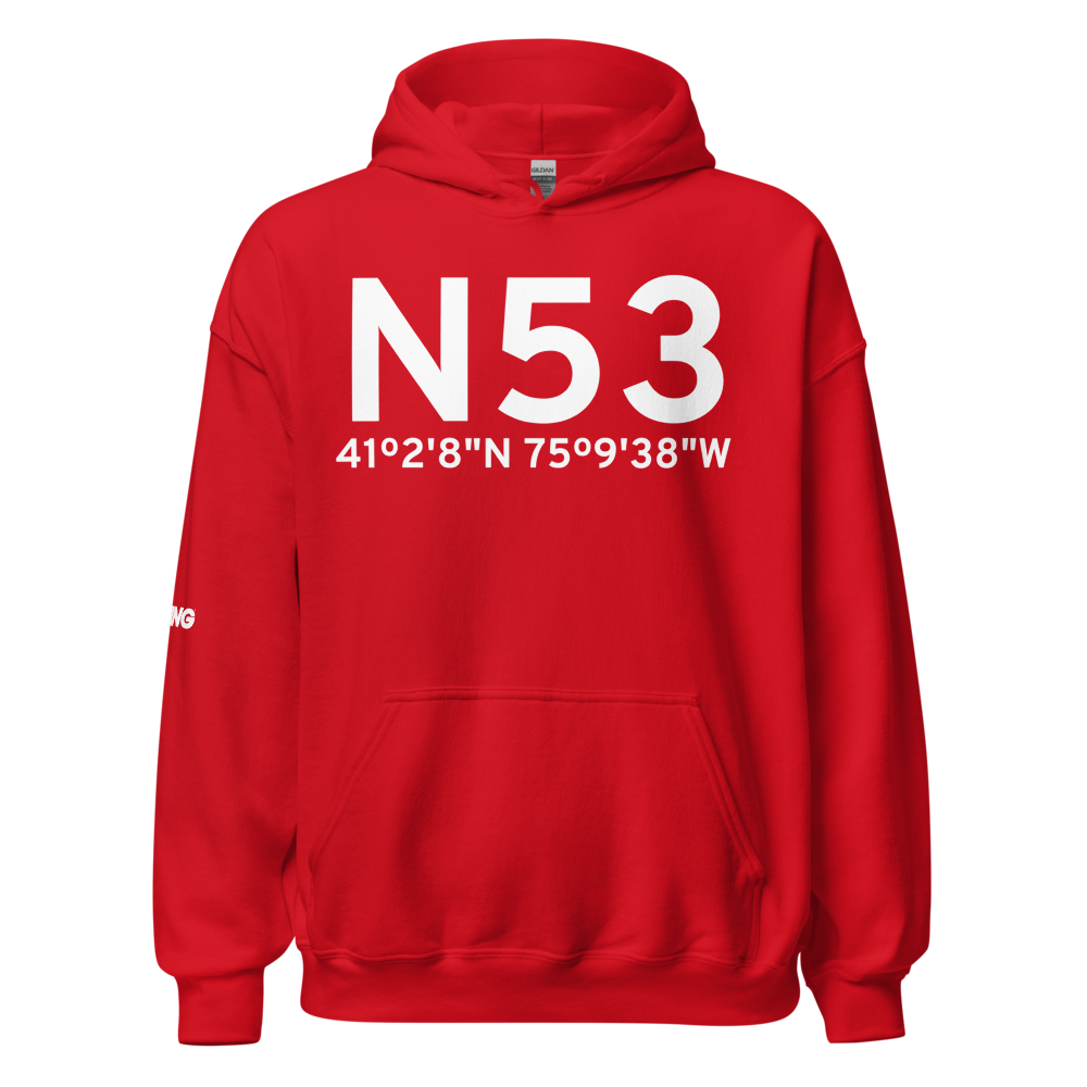 East Stroudsburg (KN53) Airport Hoodie Sweatshirt 