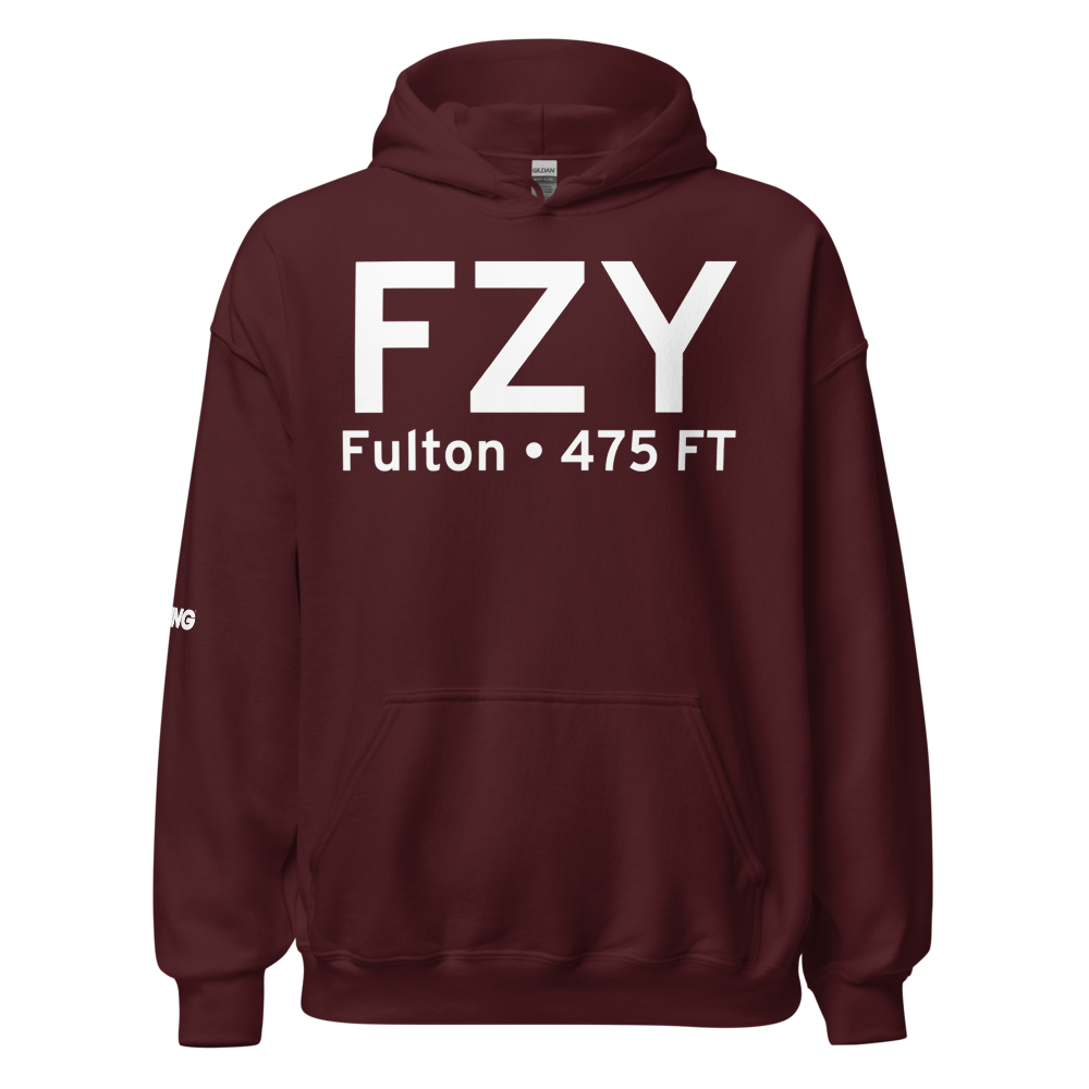 Fulton (KFZY) Airport Hoodie Sweatshirt 