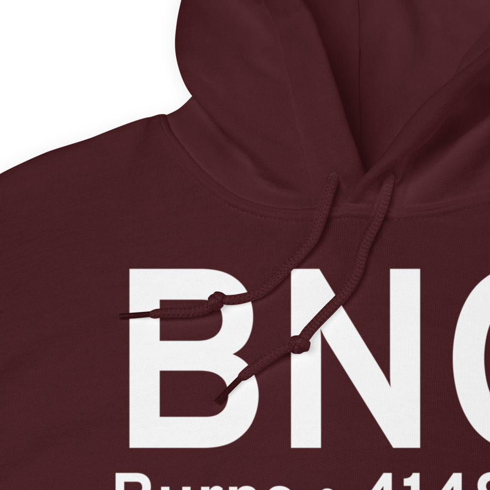 Burns (KBNO) Airport Hoodie Sweatshirt 