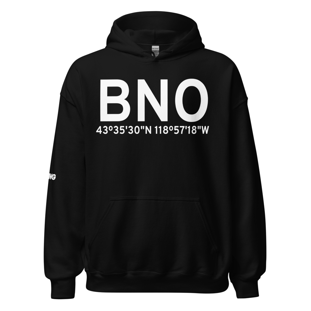 Burns (KBNO) Airport Hoodie Sweatshirt 