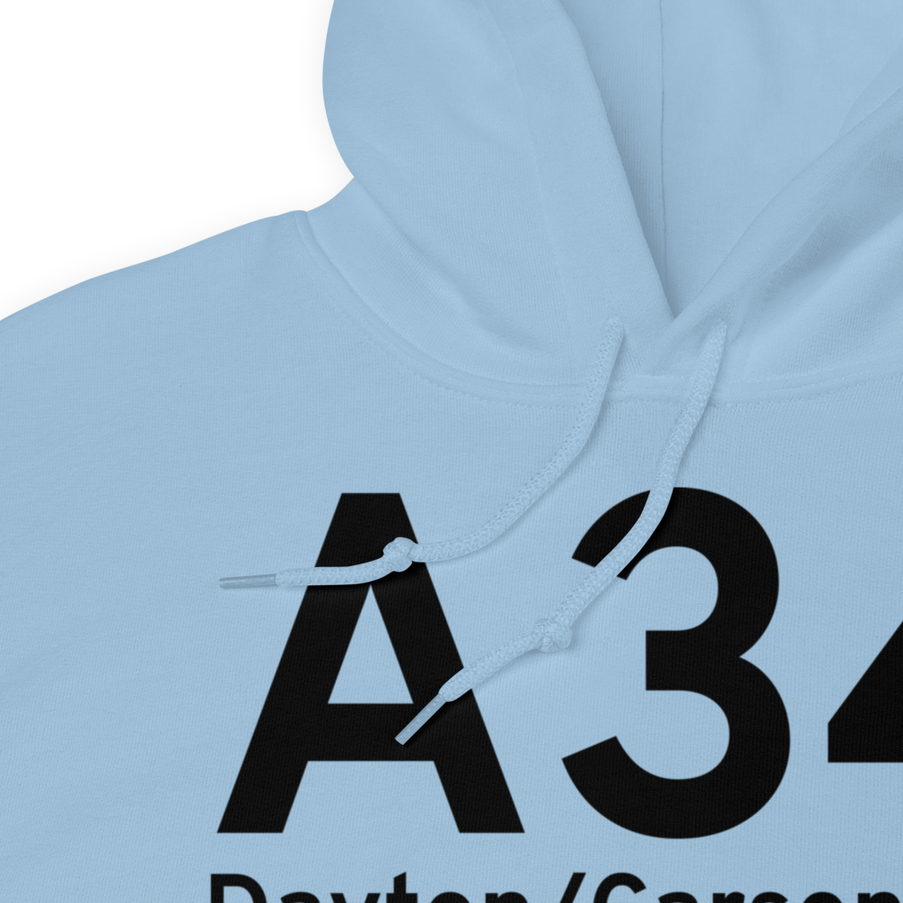Dayton/Carson City (KA34) Airport Hoodie Sweatshirt 