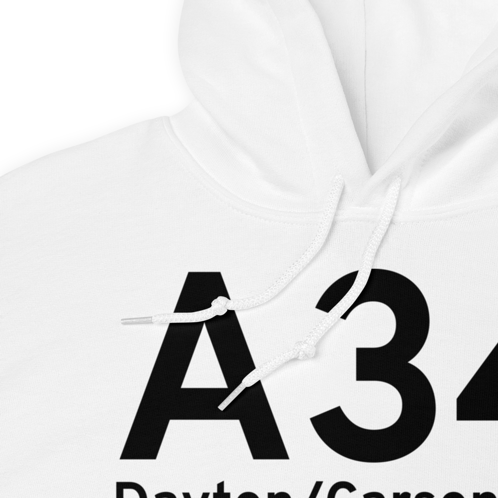 Dayton/Carson City (KA34) Airport Hoodie Sweatshirt 