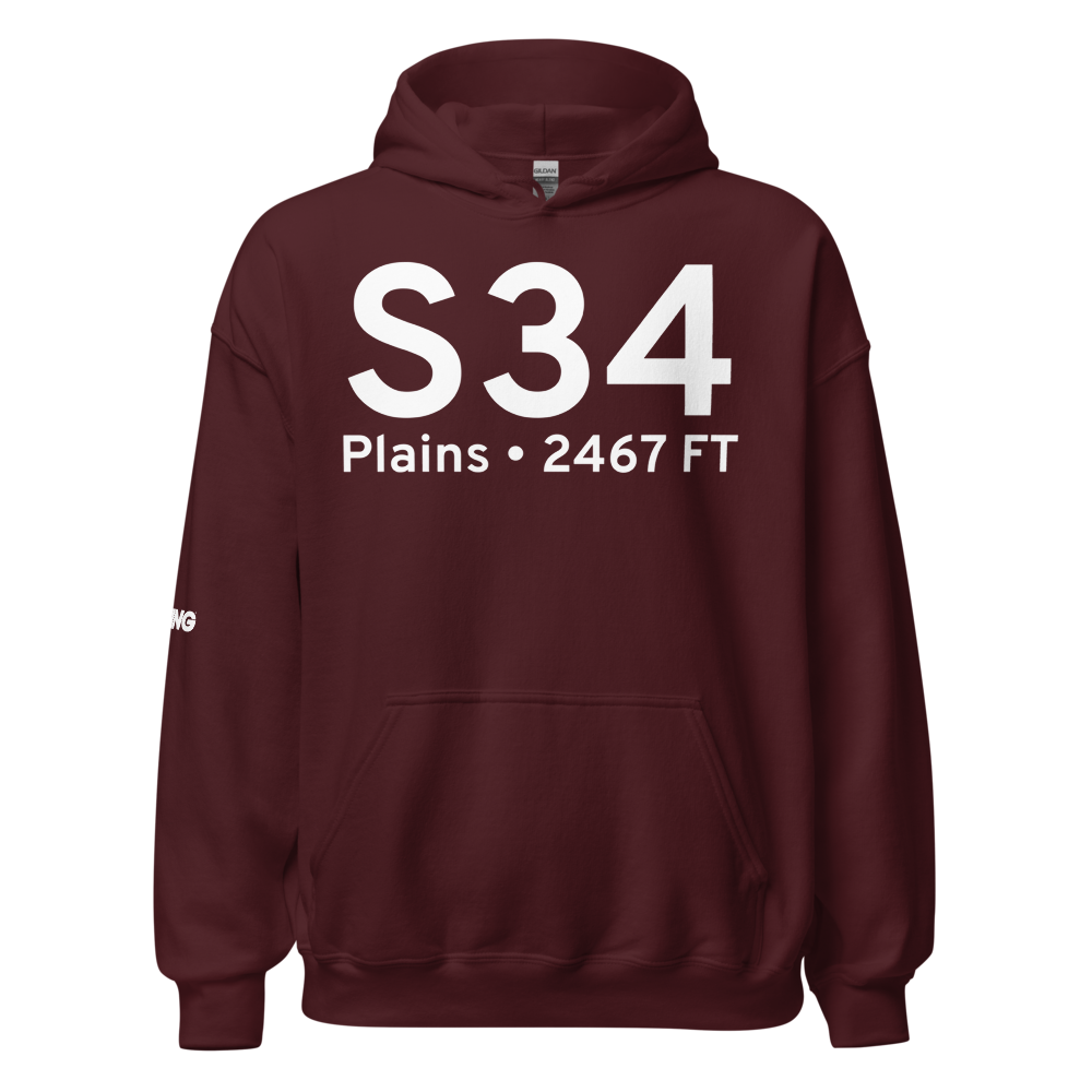 Plains (KS34) Airport Hoodie Sweatshirt 