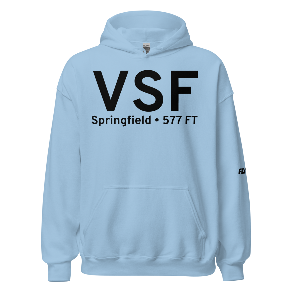 Springfield (KVSF) Airport Hoodie Sweatshirt 