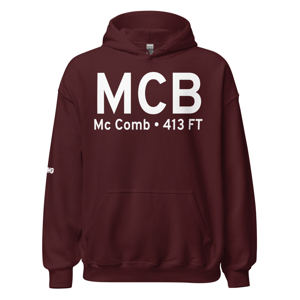 Mc Comb (KMCB) Airport Hoodie Sweatshirt 