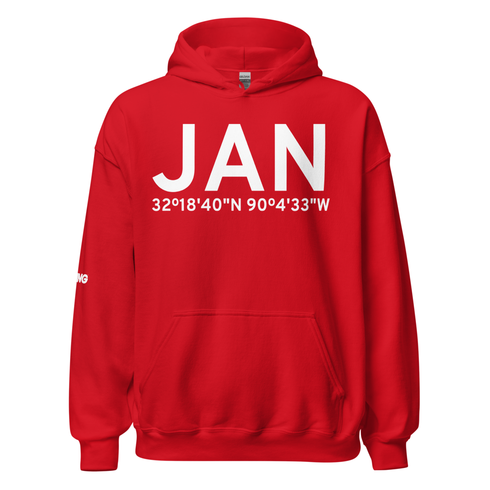 Jackson (KJAN) Airport Hoodie Sweatshirt 