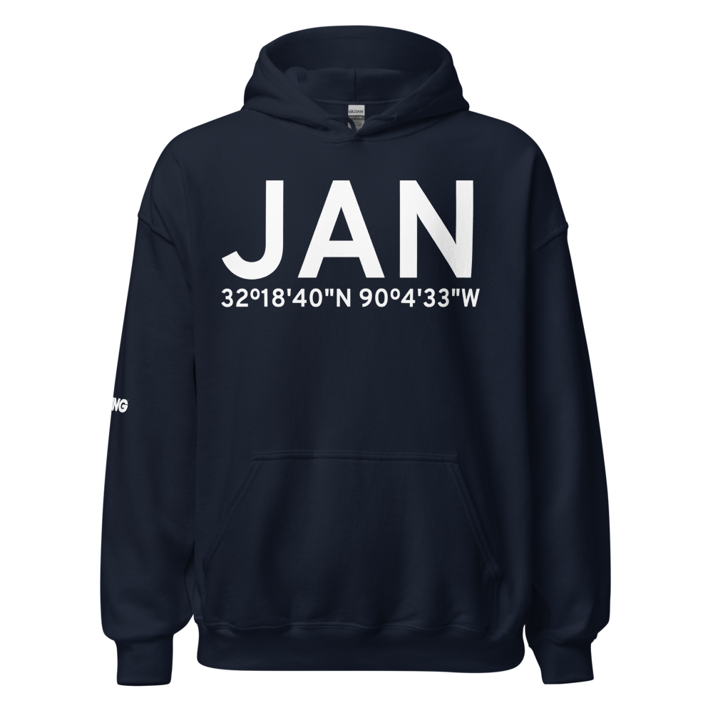 Jackson (KJAN) Airport Hoodie Sweatshirt 