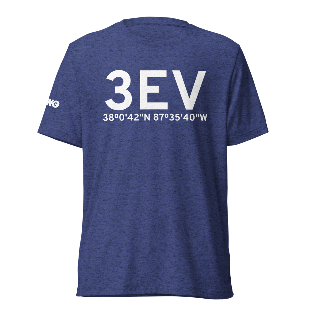 Evansville (3EV) Airport Tri-blend T-Shirt 