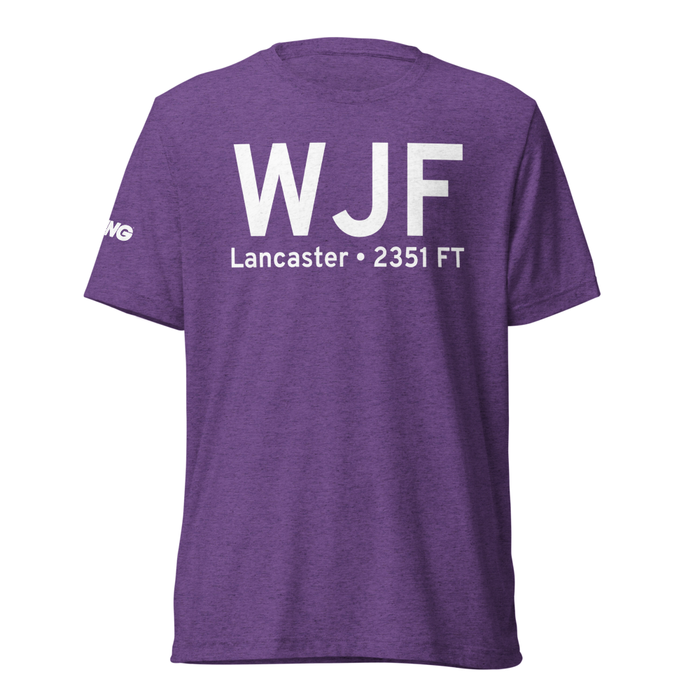 Lancaster (KWJF) Airport Tri-blend T-Shirt 