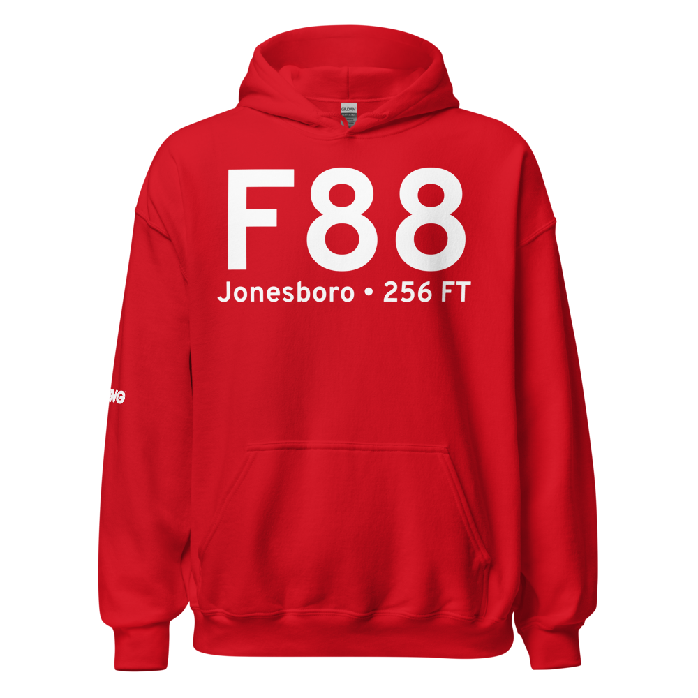 Jonesboro (KF88) Airport Hoodie Sweatshirt 