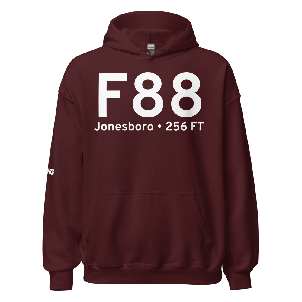 Jonesboro (KF88) Airport Hoodie Sweatshirt 