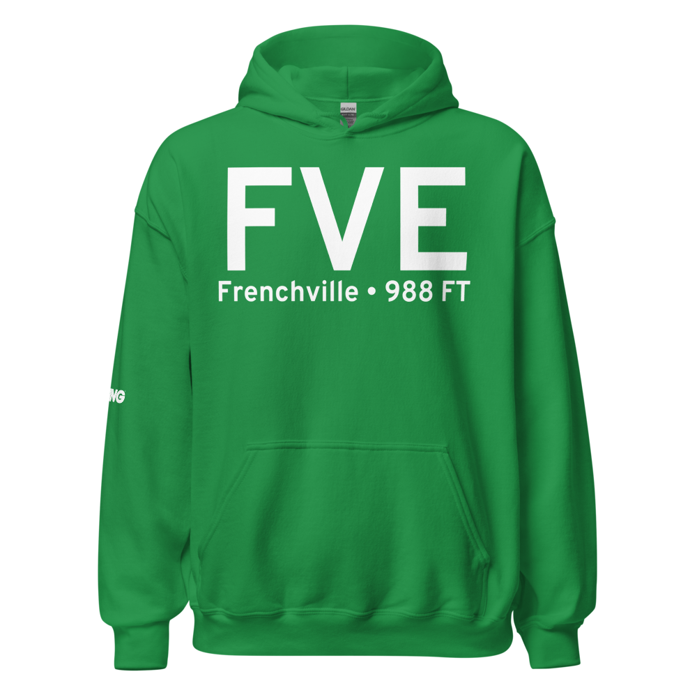 Frenchville (KFVE) Airport Hoodie Sweatshirt 