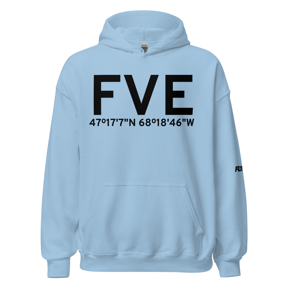 Frenchville (KFVE) Airport Hoodie Sweatshirt 