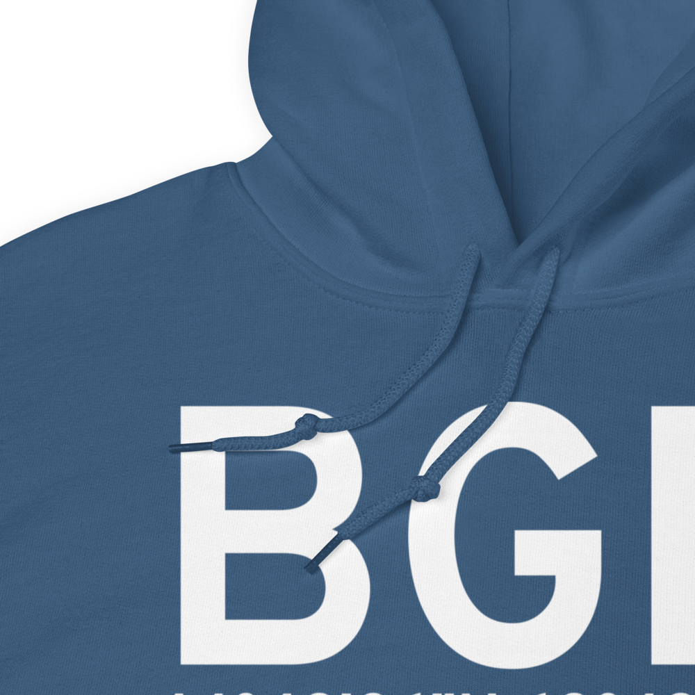 Bangor (KBGR) Airport Hoodie Sweatshirt 
