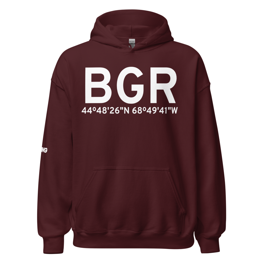 Bangor (KBGR) Airport Hoodie Sweatshirt 