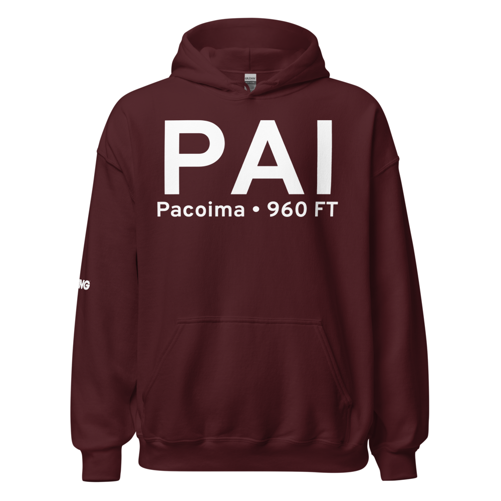 Pacoima (PAI) Airport Hoodie Sweatshirt 