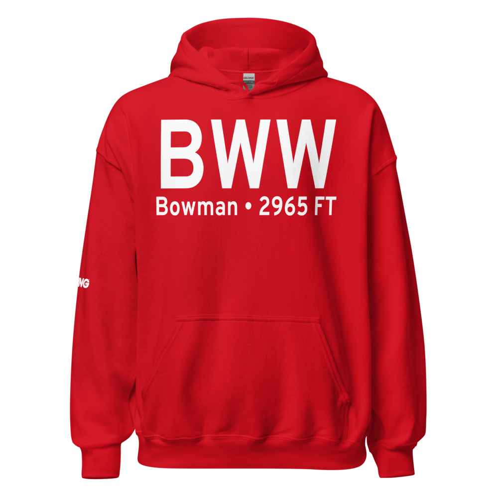 Bowman (KBWW) Airport Hoodie Sweatshirt 
