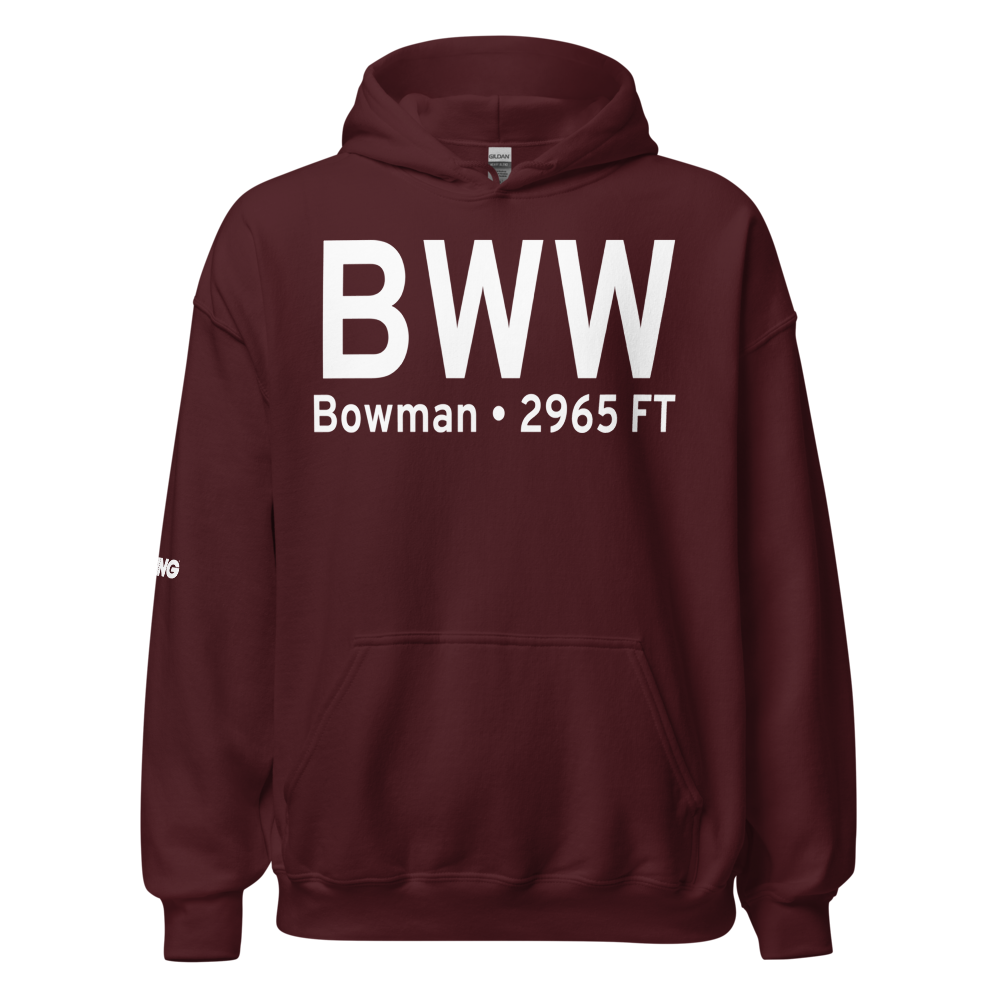 Bowman (KBWW) Airport Hoodie Sweatshirt 