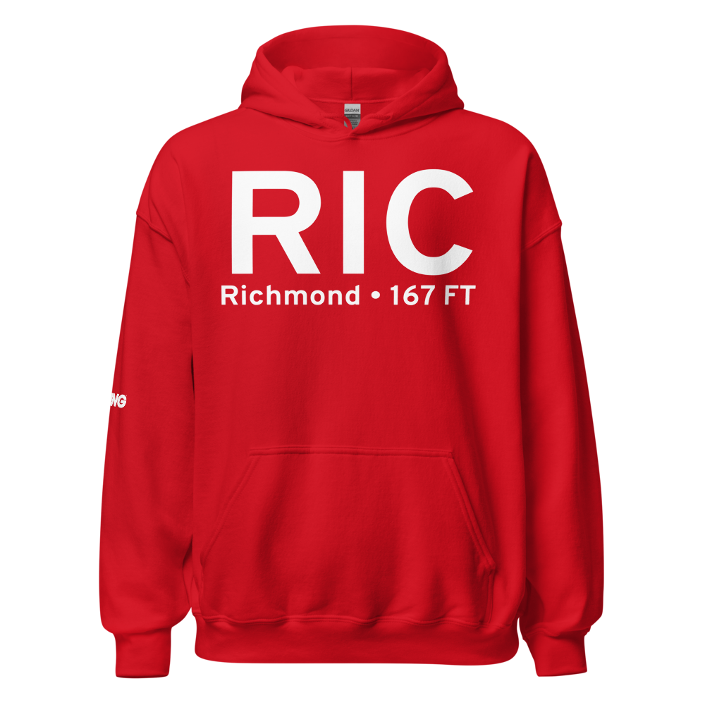 Richmond (KRIC) Airport Hoodie Sweatshirt 