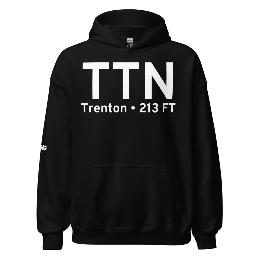 Trenton (KTTN) Airport Hoodie Sweatshirt 