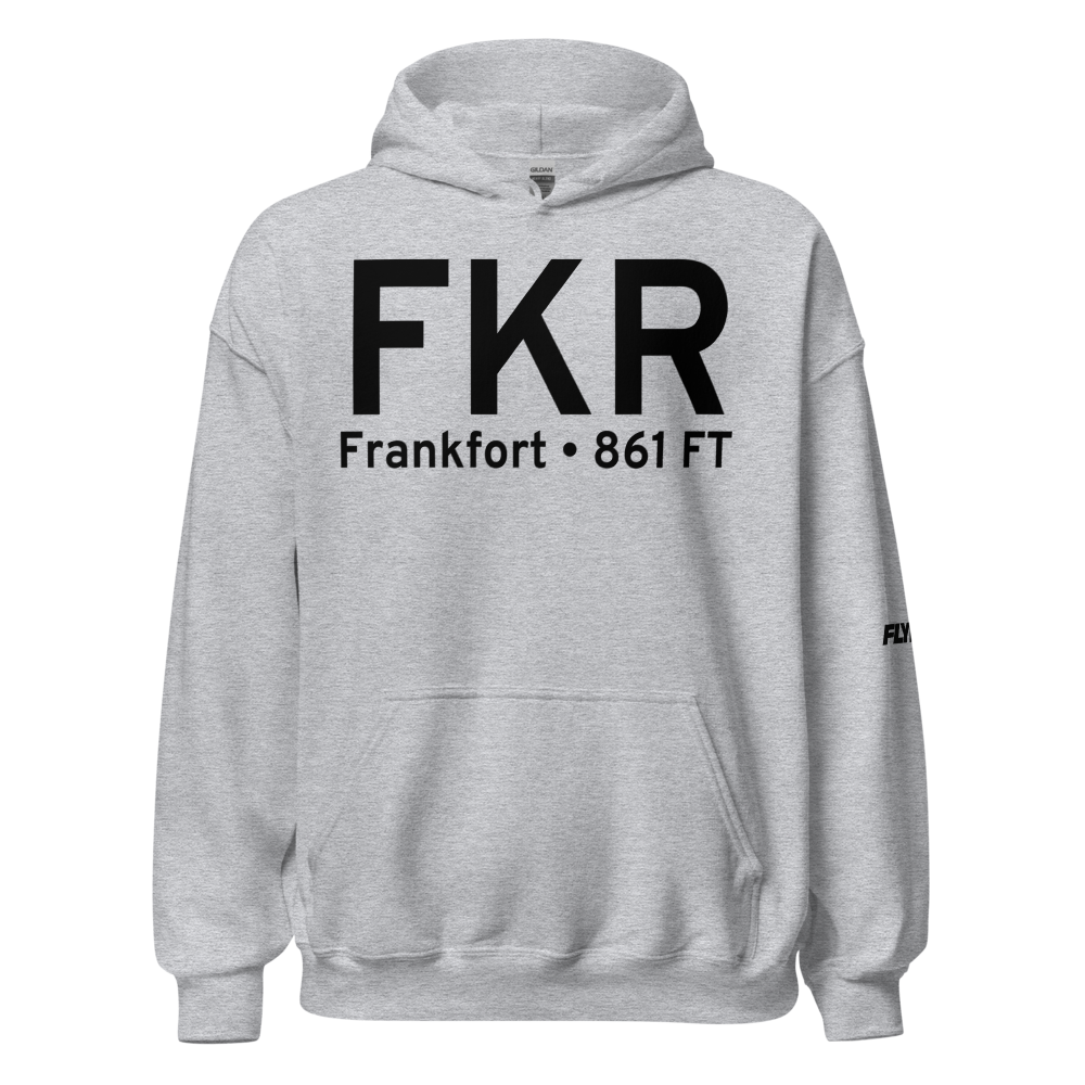 Frankfort (KFKR) Airport Hoodie Sweatshirt 