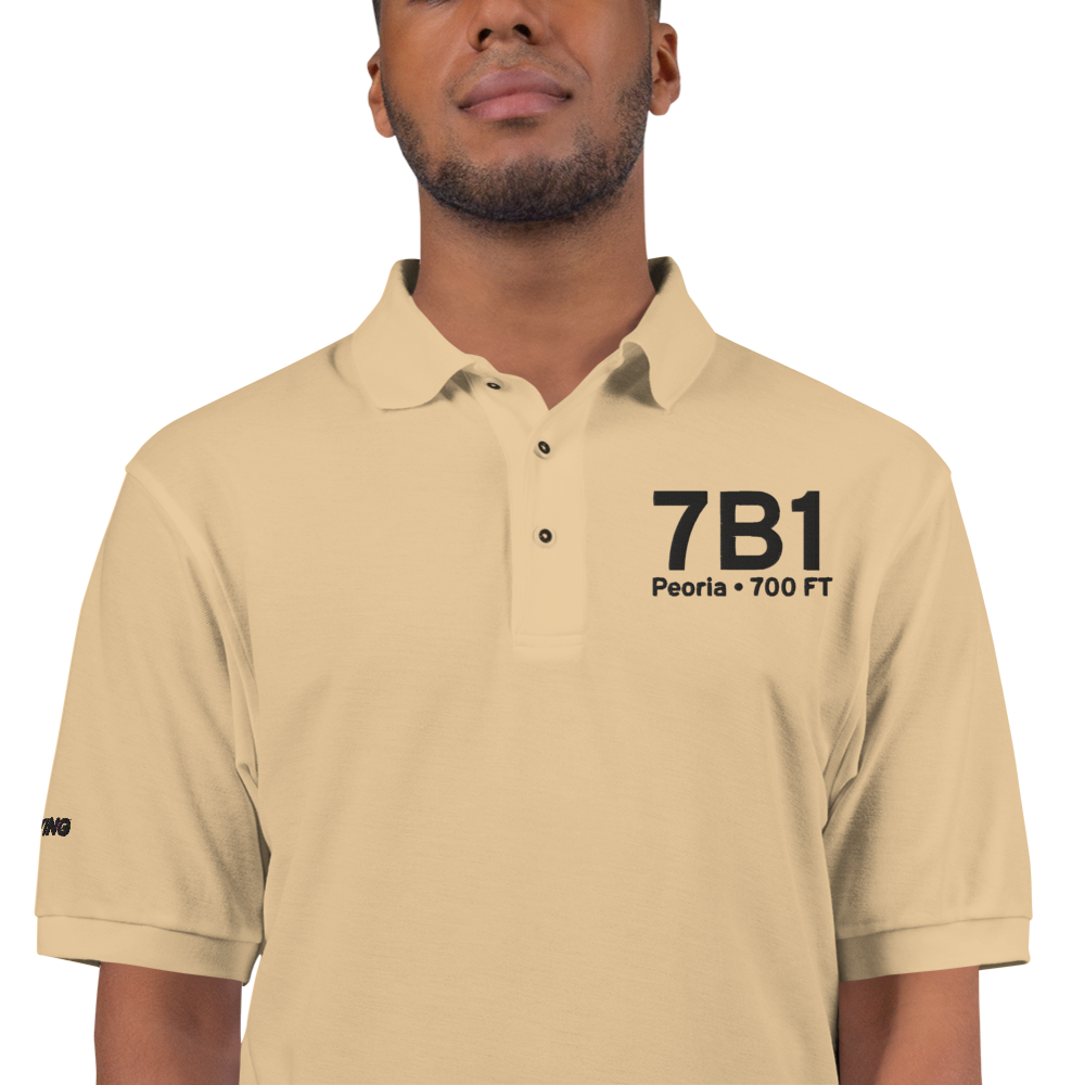 Peoria (7B1) Airport Port Authority Embroidered Polo Shirt 