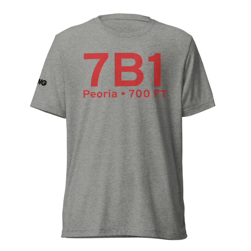 Peoria (7B1) Airport Tri-blend T-Shirt 